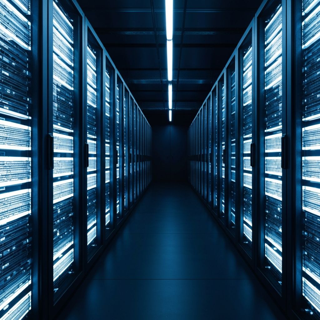 Data center moderno con servidores